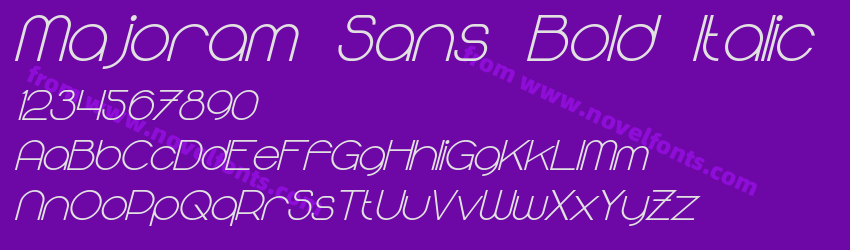 Majoram Sans Bold ItalicPreview