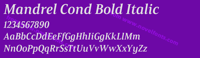 Mandrel Cond Bold ItalicPreview