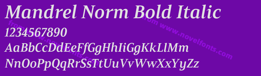 Mandrel Norm Bold ItalicPreview