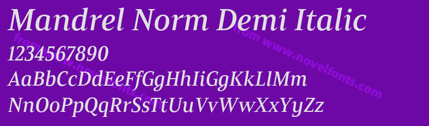 Mandrel Norm Demi ItalicPreview