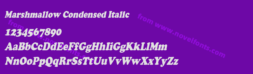 Marshmallow Condensed ItalicPreview