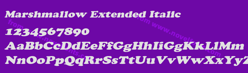 Marshmallow Extended ItalicPreview