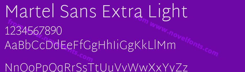 Martel Sans Extra LightPreview