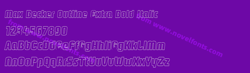 Max Becker Outline Extra Bold ItalicPreview