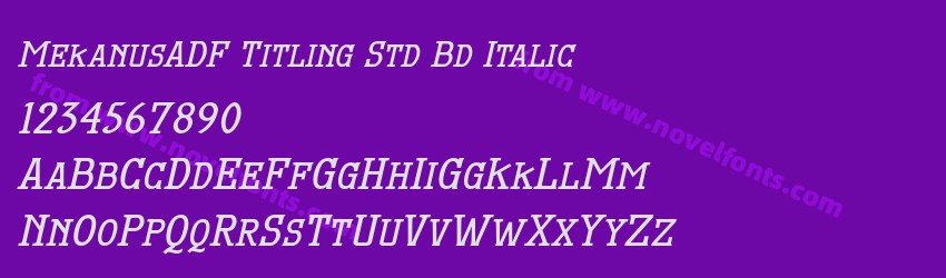 MekanusADF Titling Std Bd ItalicPreview