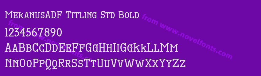 MekanusADF Titling Std BoldPreview