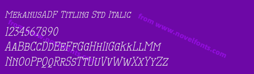 MekanusADF Titling Std ItalicPreview