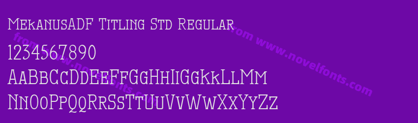 MekanusADF Titling Std RegularPreview