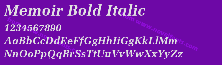 Memoir Bold ItalicPreview