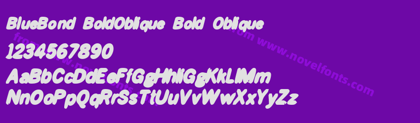 BlueBond BoldOblique Bold ObliquePreview