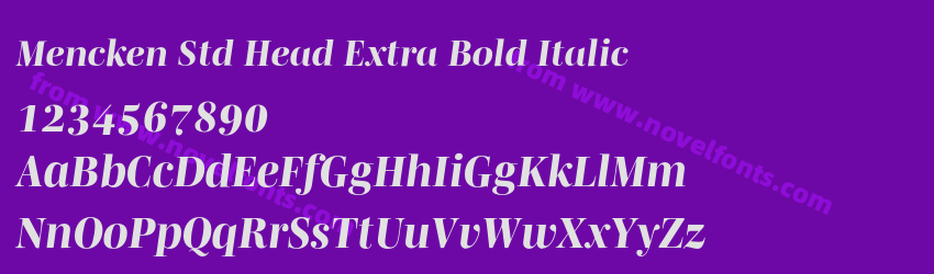 Mencken Std Head Extra Bold ItalicPreview