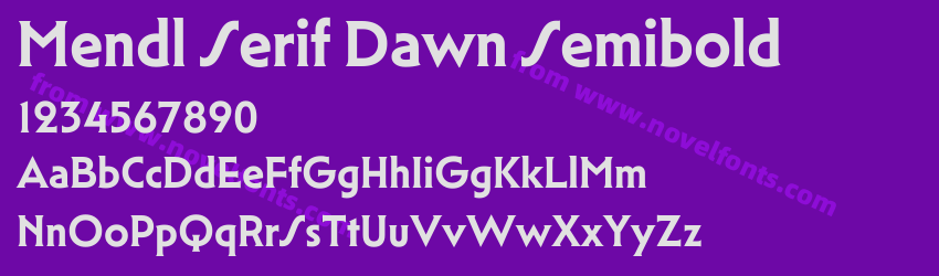 Mendl Serif Dawn SemiboldPreview