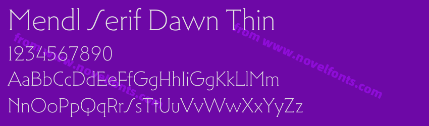 Mendl Serif Dawn ThinPreview