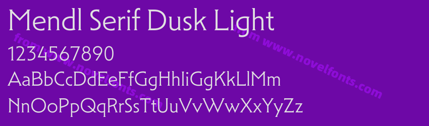 Mendl Serif Dusk LightPreview