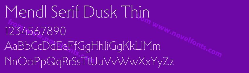 Mendl Serif Dusk ThinPreview