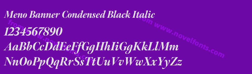 Meno Banner Condensed Black ItalicPreview