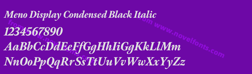 Meno Display Condensed Black ItalicPreview