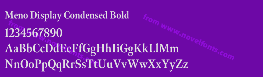 Meno Display Condensed BoldPreview