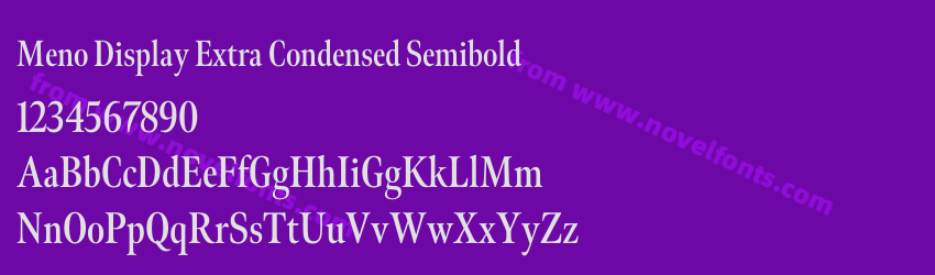 Meno Display Extra Condensed SemiboldPreview