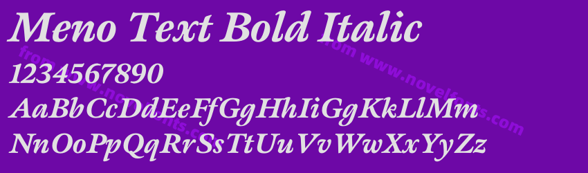 Meno Text Bold ItalicPreview