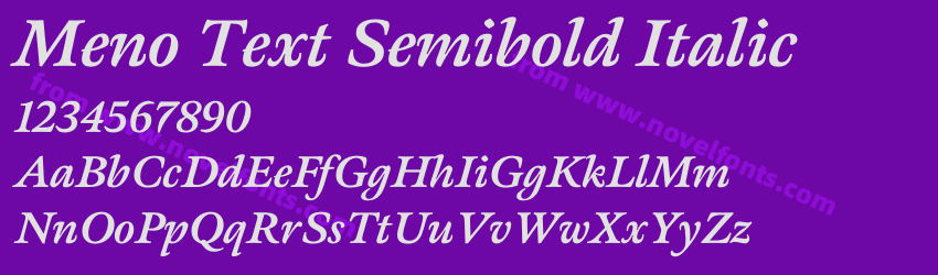 Meno Text Semibold ItalicPreview