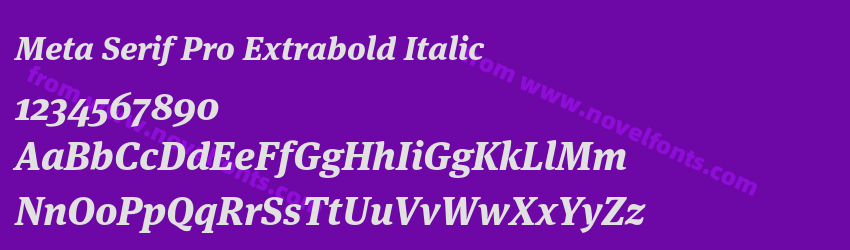 Meta Serif Pro Extrabold ItalicPreview