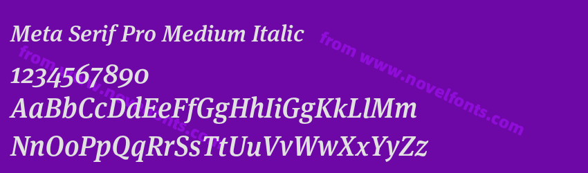 Meta Serif Pro Medium ItalicPreview