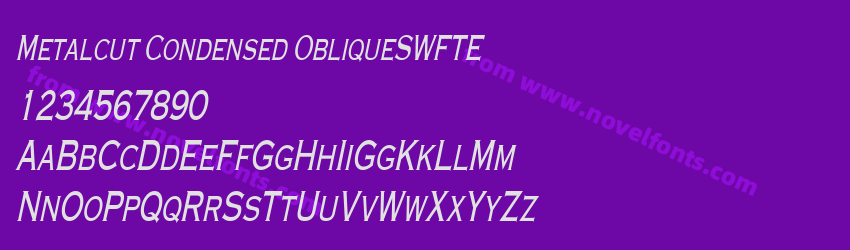 Metalcut Condensed ObliqueSWFTEPreview