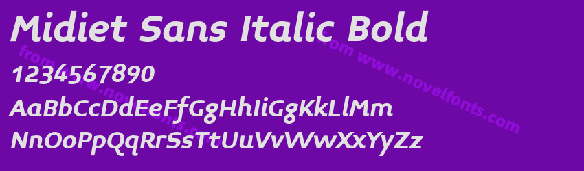 Midiet Sans Italic BoldPreview