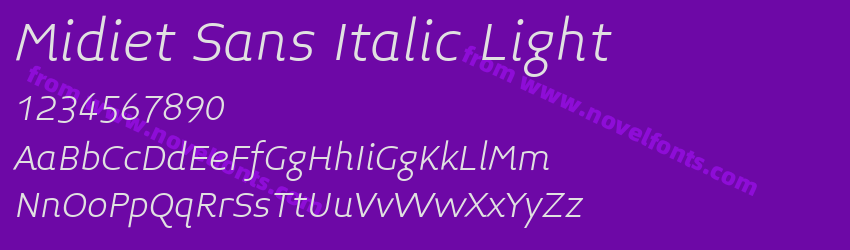 Midiet Sans Italic LightPreview