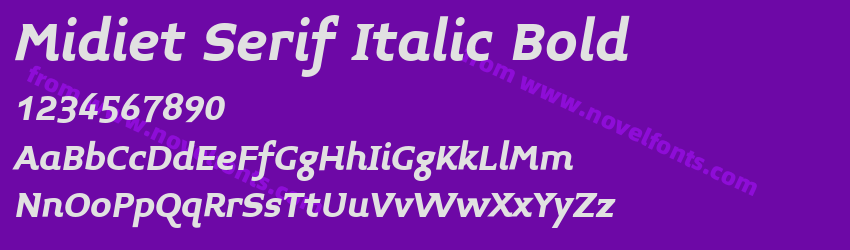 Midiet Serif Italic BoldPreview