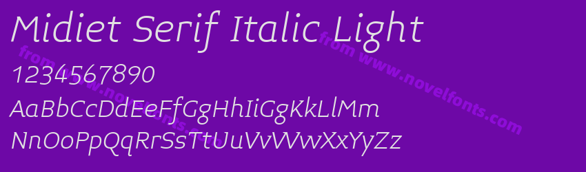 Midiet Serif Italic LightPreview