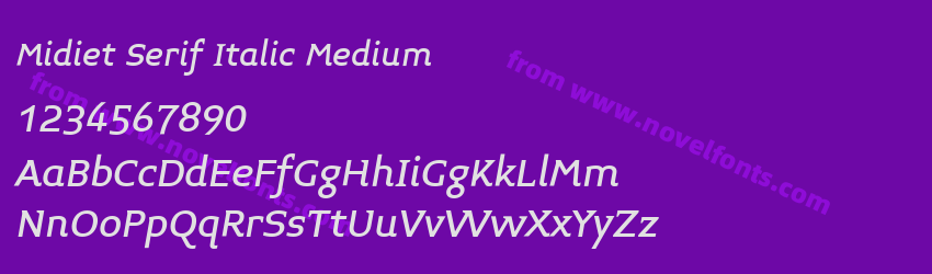 Midiet Serif Italic MediumPreview