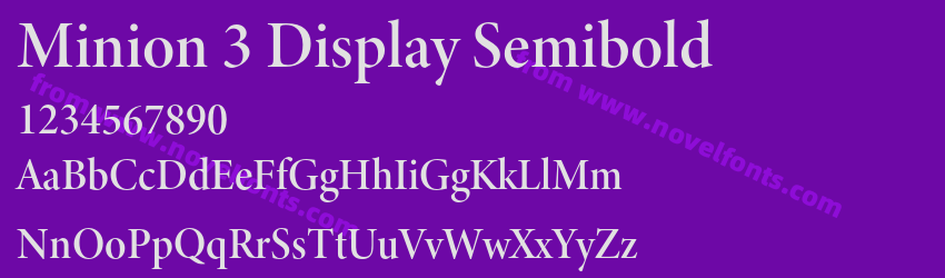 Minion 3 Display SemiboldPreview