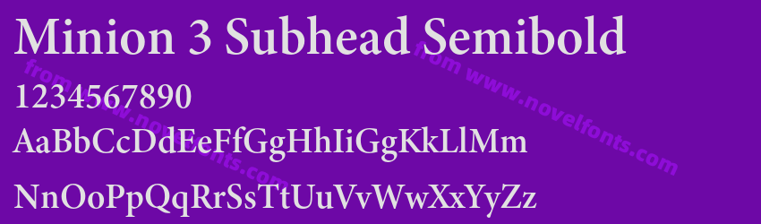 Minion 3 Subhead SemiboldPreview