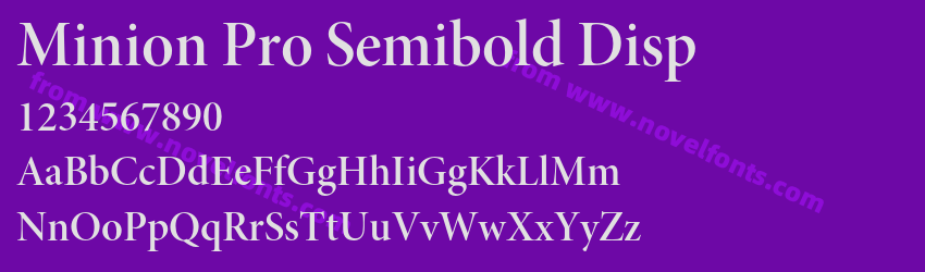 Minion Pro Semibold DispPreview