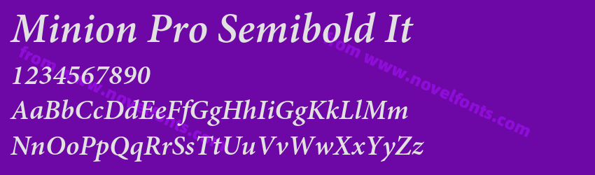 Minion Pro Semibold ItPreview