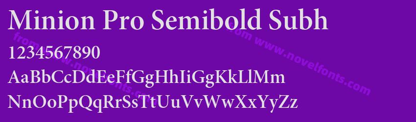 Minion Pro Semibold SubhPreview