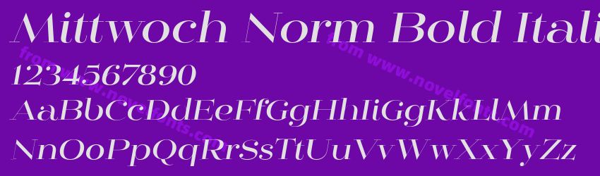 Mittwoch Norm Bold ItalicPreview