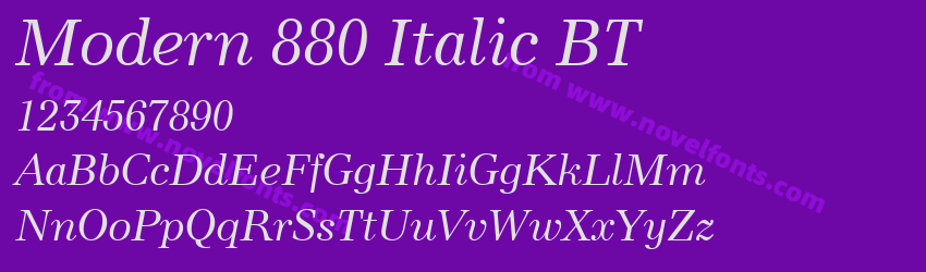 Modern 880 Italic BTPreview