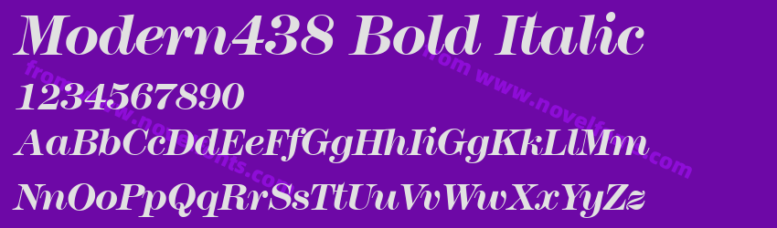 Modern438 Bold ItalicPreview