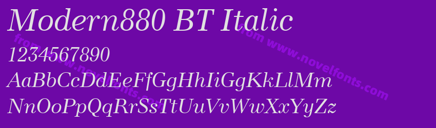 Modern880 BT ItalicPreview