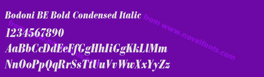 Bodoni BE Bold Condensed ItalicPreview