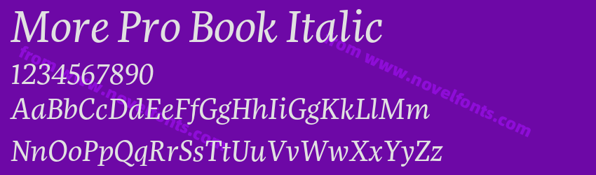 More Pro Book ItalicPreview