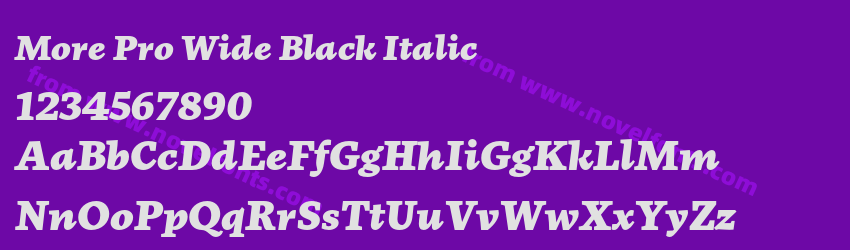 More Pro Wide Black ItalicPreview