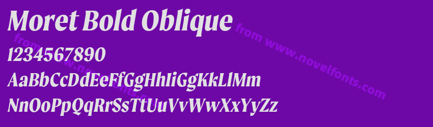 Moret Bold ObliquePreview