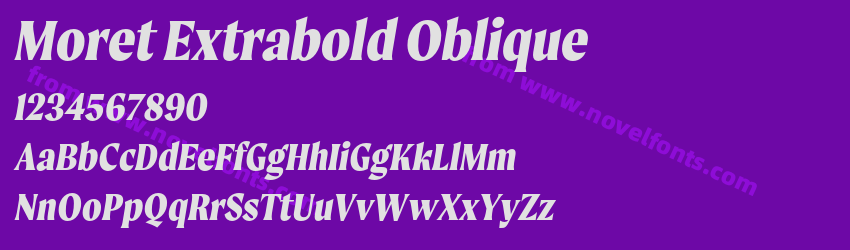 Moret Extrabold ObliquePreview