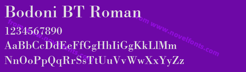 Bodoni BT RomanPreview