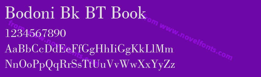 Bodoni Bk BT BookPreview