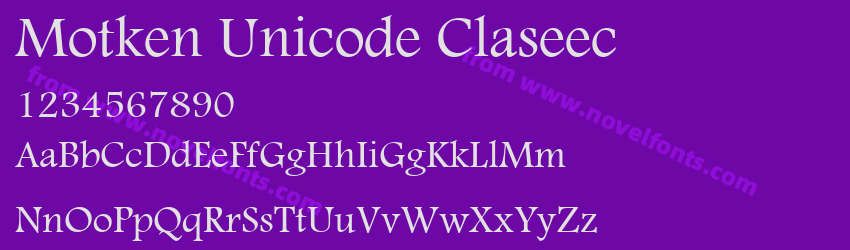 Motken Unicode ClaseecPreview